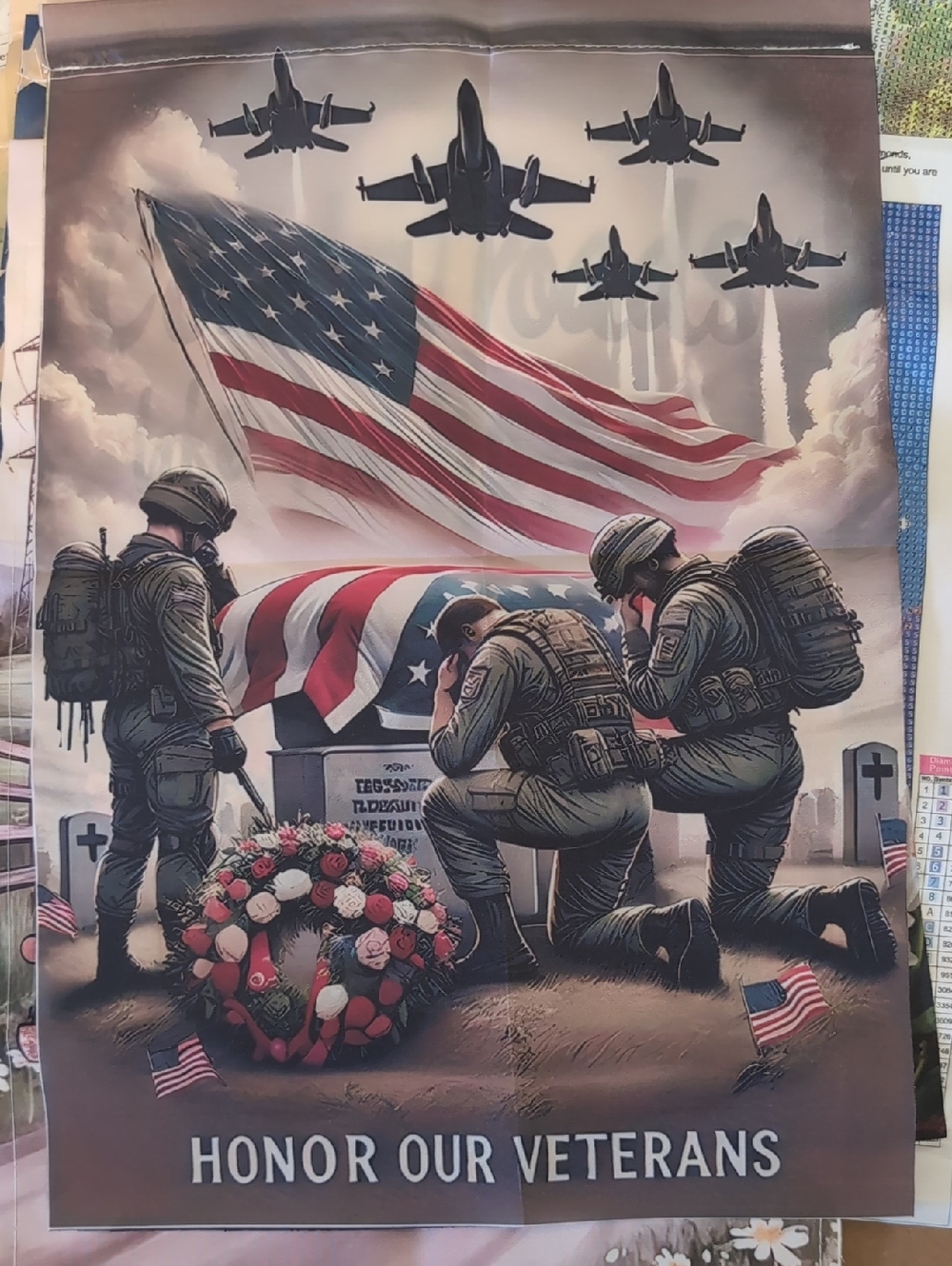 Garden flag Honor our Veterans